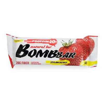 Bombbar Strawberry BombBar Protein Батончик протеиновый вкус 20 г 1 шт.