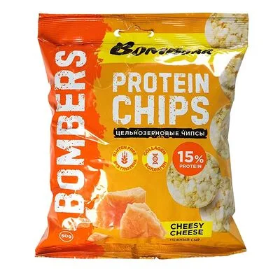 Bombbar Чипсы BombBar Протеиновые цельнозерновые нежный сыр 50 г