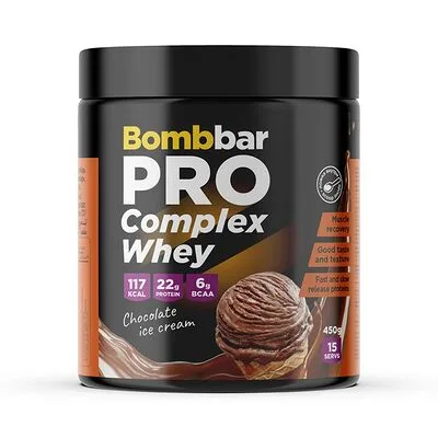 Bombbar BombBar Коктейль протеиновый Комплексная сыворотка Про (Complex Whey Pro) шоколадный пломбир 450 г