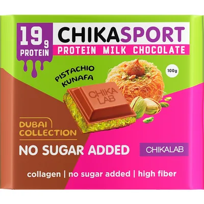 Chikalab Молочный шоколад Chikalab Чика Спорт (Chika Sport) Дубайский шоколад 100 г